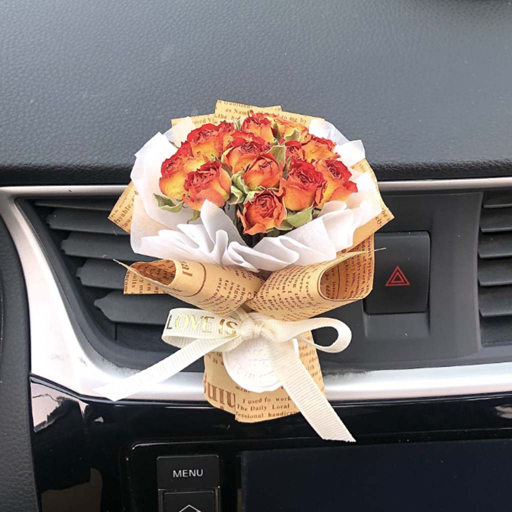 Mini Dried Flowers Bouquet - Personalized Dried Flower Car Air Freshener Vent Clip