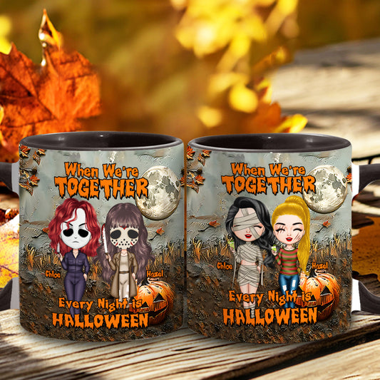 Quand on est ensemble, chaque soir c'est Halloween - Mug personnalisé pour meilleure amie