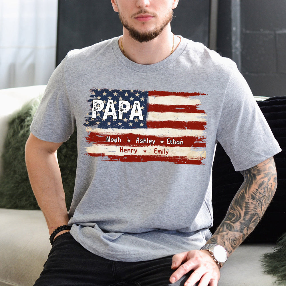 La vie de papa pour le 4 juillet - T-shirt et sweat à capuche personnalisés pour papa