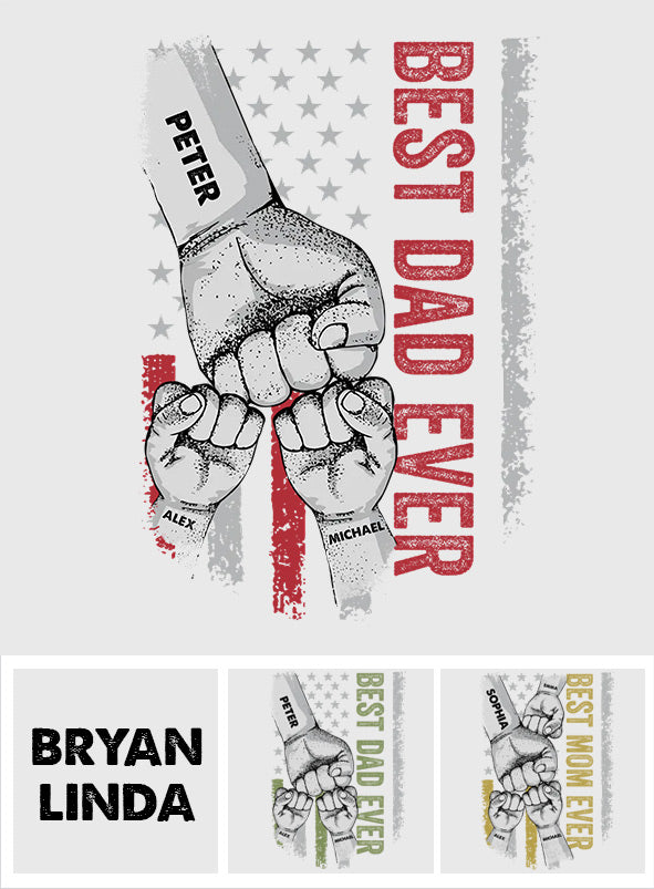 Best Dad Ever - Personalized Father Decal Full