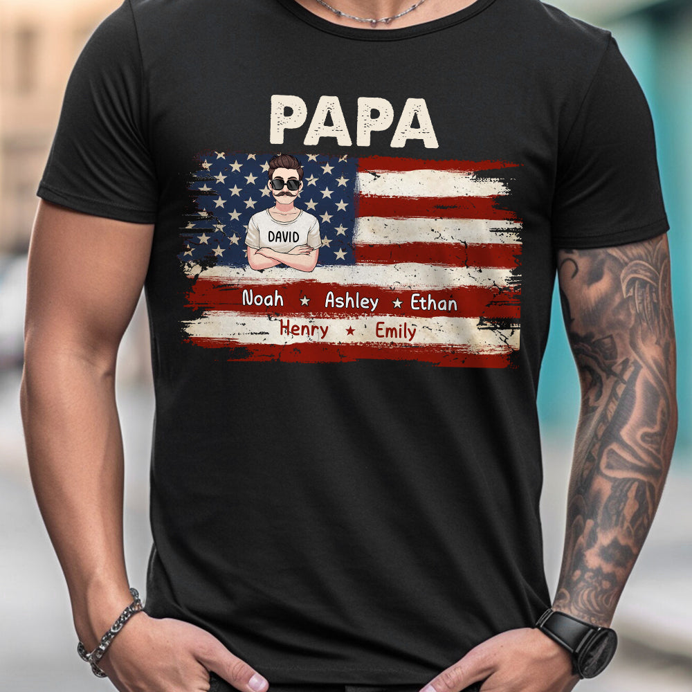 La vie de papa pour le 4 juillet - T-shirt et sweat à capuche personnalisés pour papa