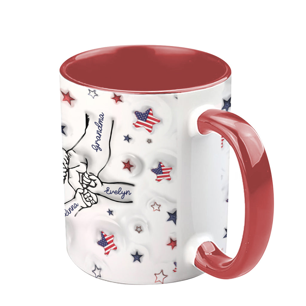 Mug personnalisé « Grand-mère fière, maman, tante »