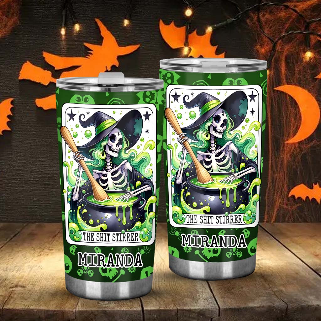 Gobelet personnalisé « La sorcière au crâne qui remue la merde »