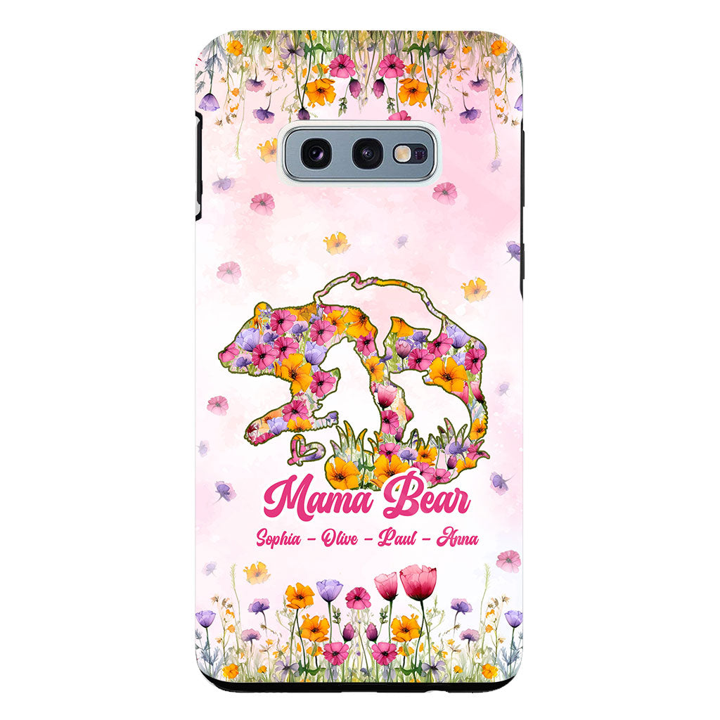 Coque de téléphone transparente personnalisée Maman Ours - Maman