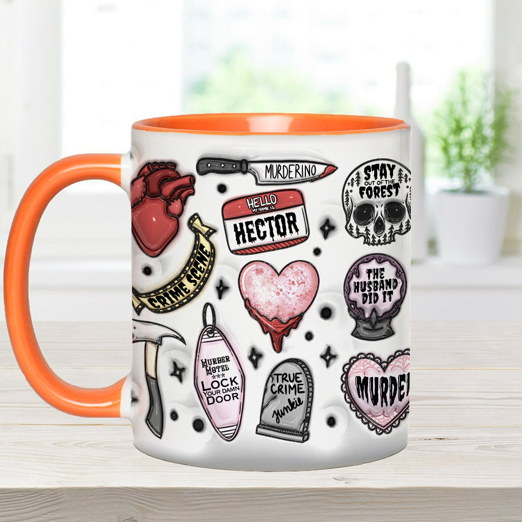 Mug personnalisé « Accro aux faits divers »