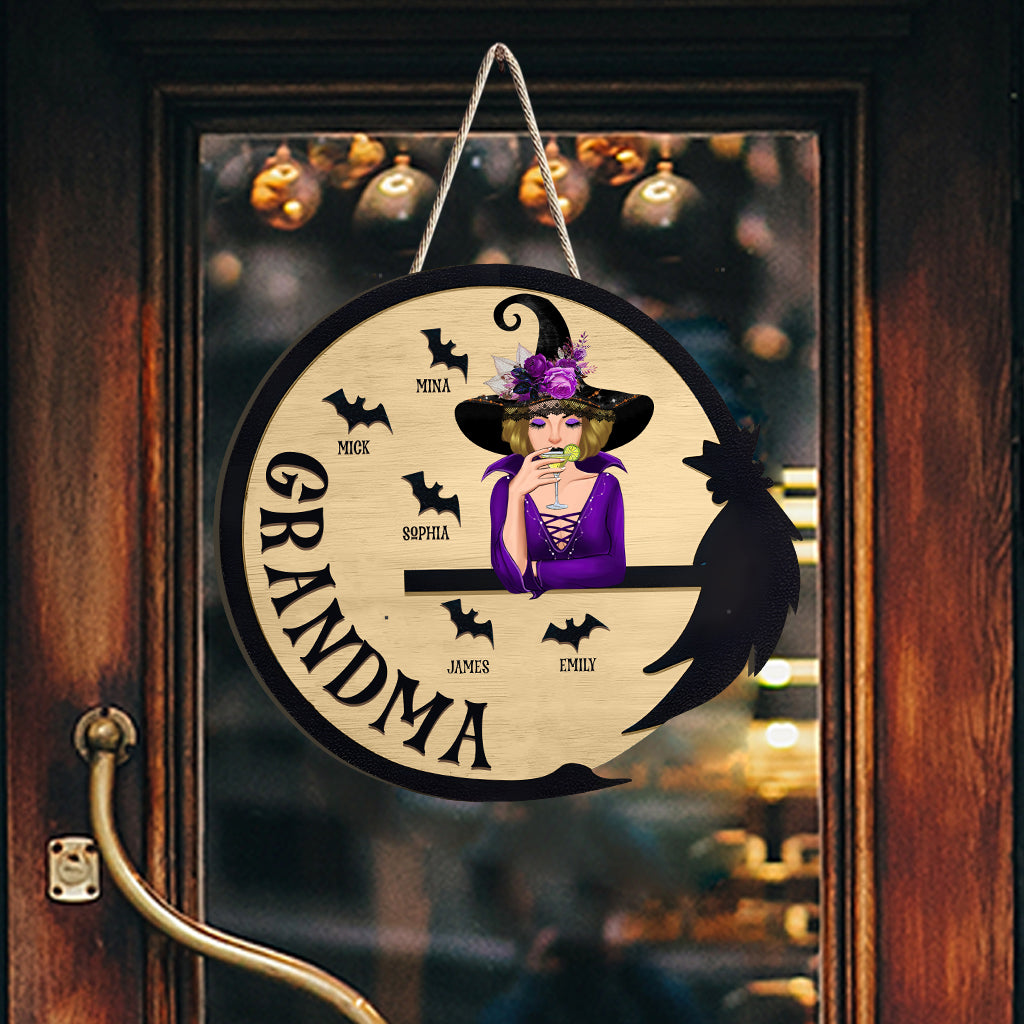 Happy Halloween - Personalized Grandma Custom Shaped Wood Sign