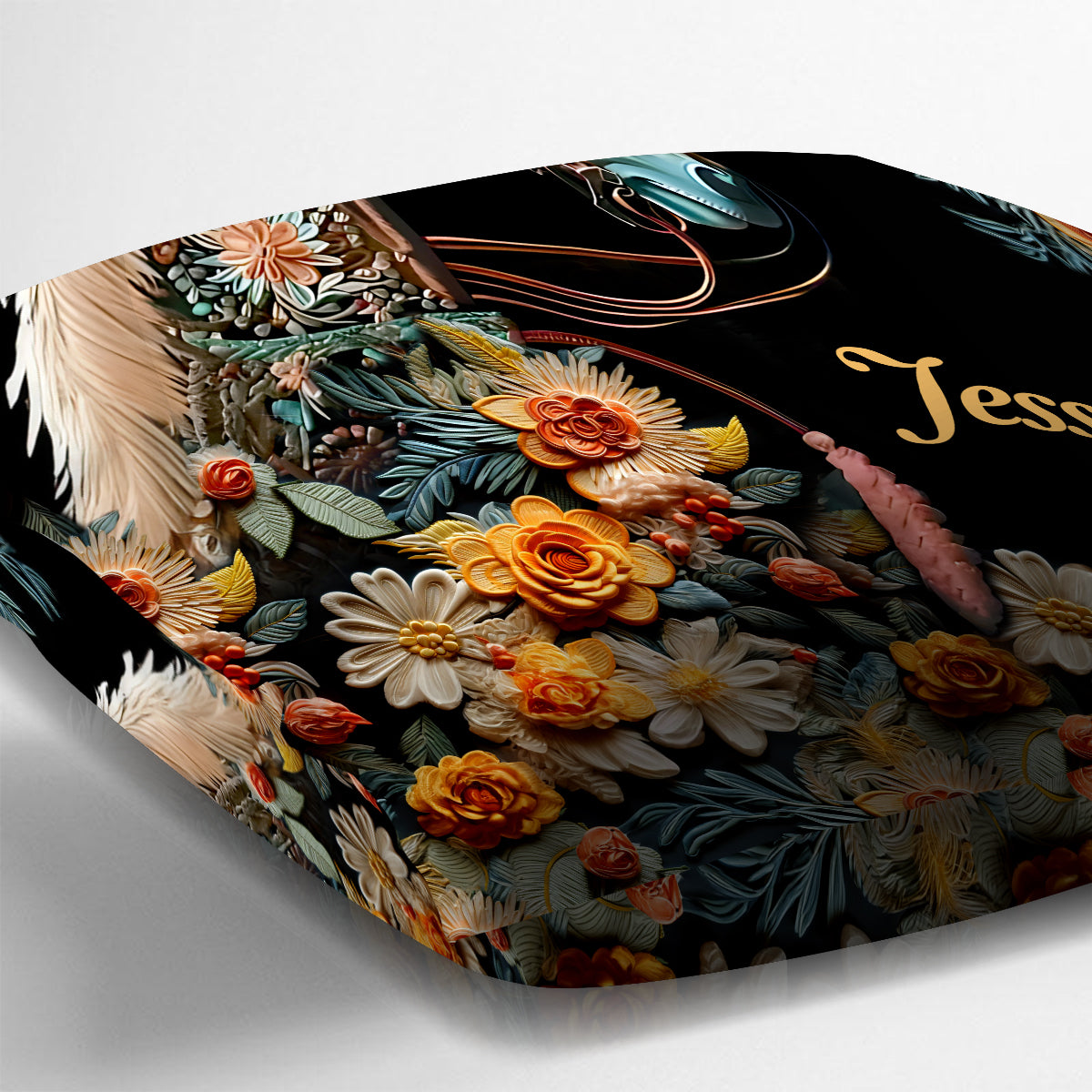 Coussin décoratif personnalisé « Amoureux des chevaux »