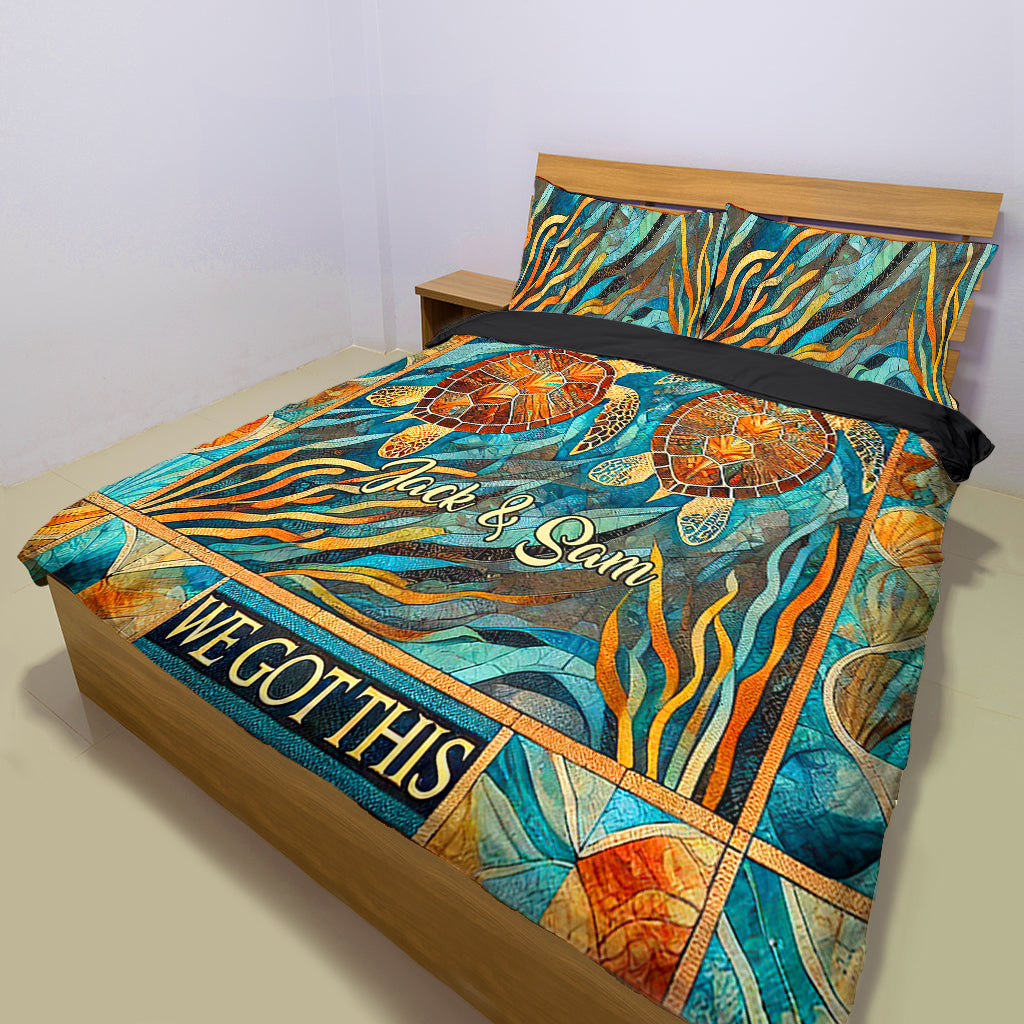 You & Me, We Got This - Personalized Turtle Bedding Set
