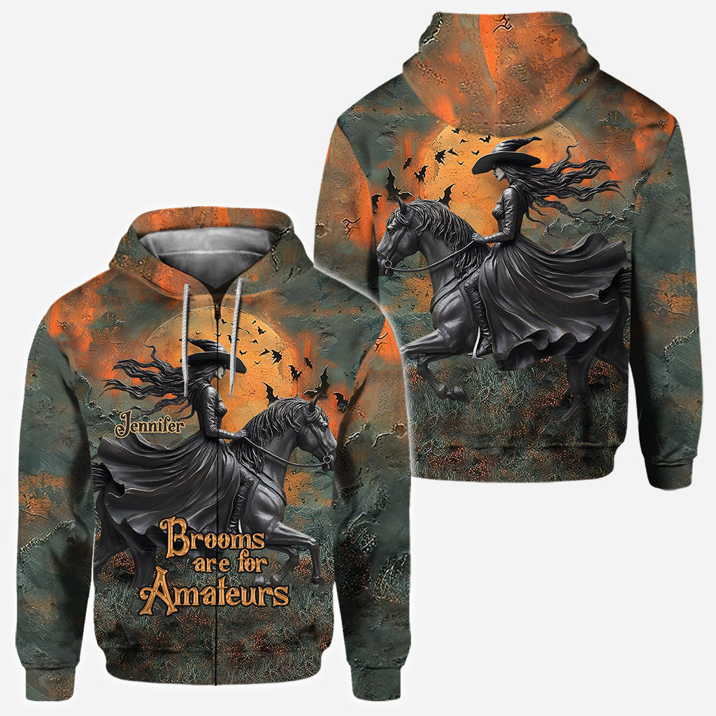 Les balais, c'est pour les amateurs - T-shirt personnalisé avec motif cheval