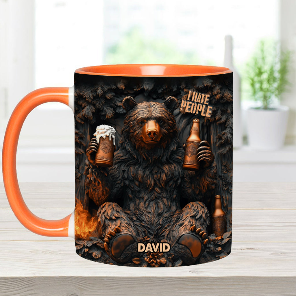 Je déteste les gens - Mug de camping personnalisé