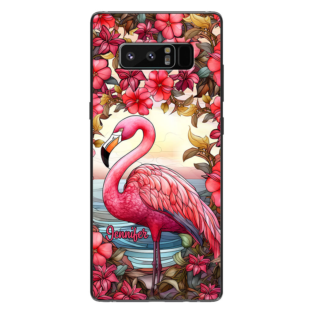 Coque de téléphone personnalisée flamant rose « J’adore les flamants roses »