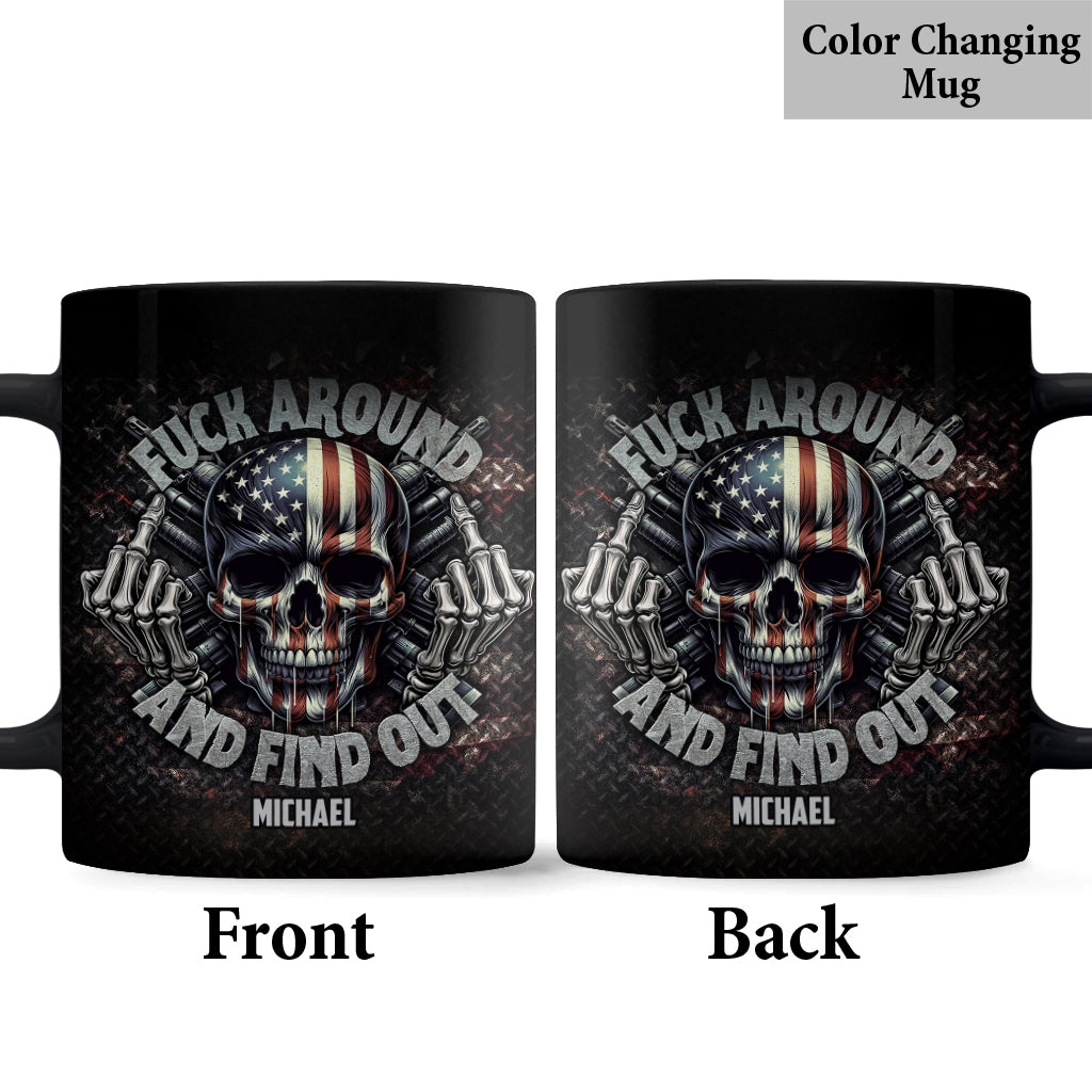 Mug personnalisé squelette drapeau américain - Tête de mort