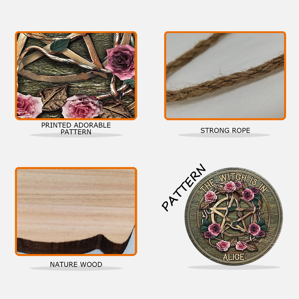 Roses anciennes mystiques - Panneau en bois personnalisé pour sorcière