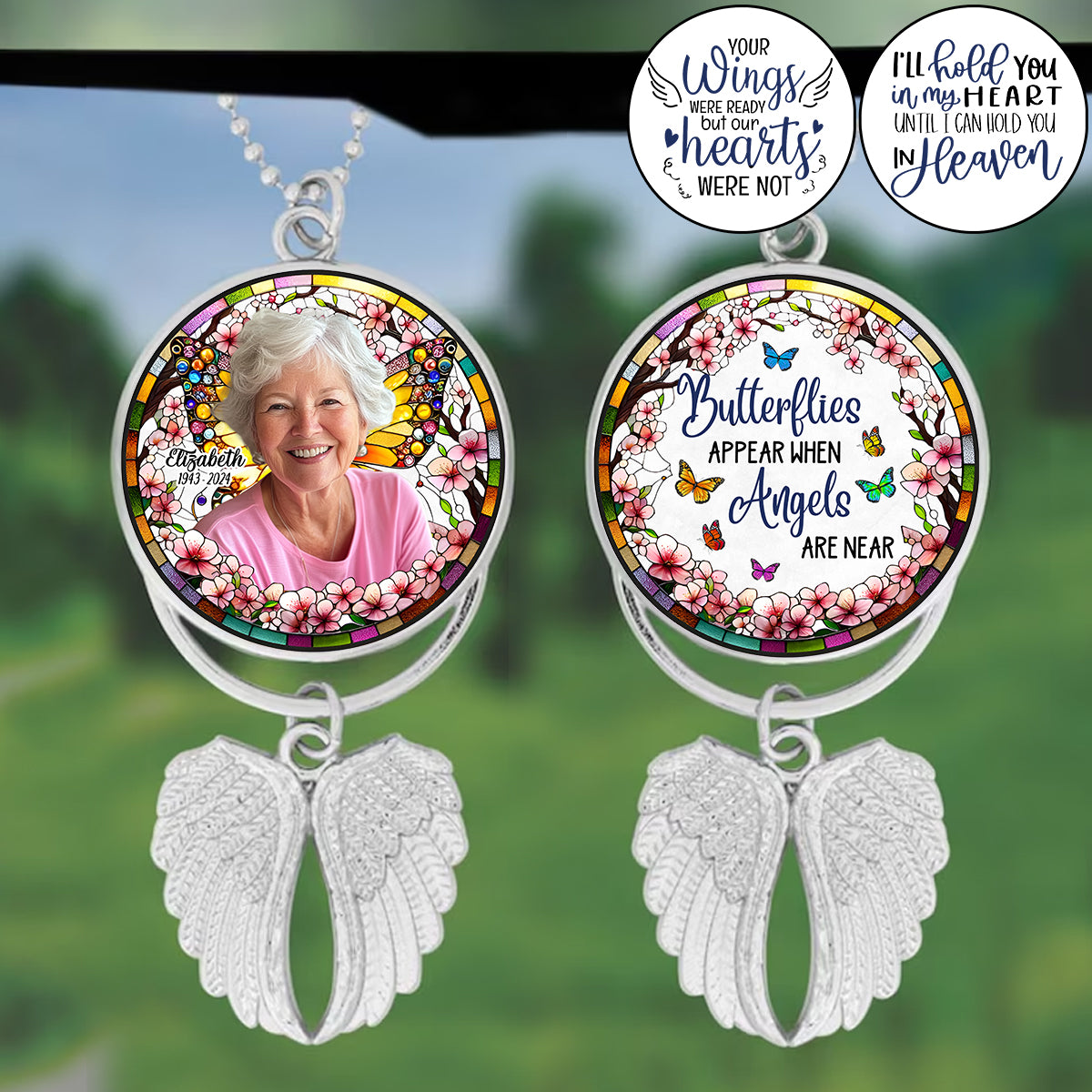 Those We Love Don't Go Away - Personalized Memorial Wings Ornament