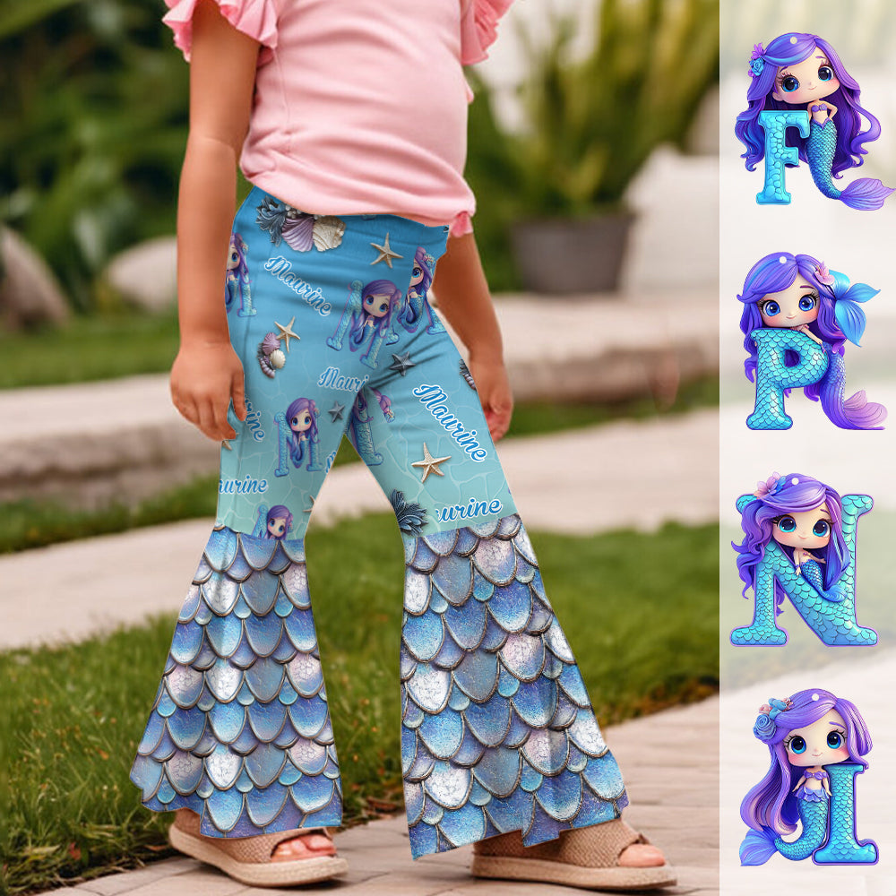 Belle sirène - Leggings évasés personnalisés pour enfant