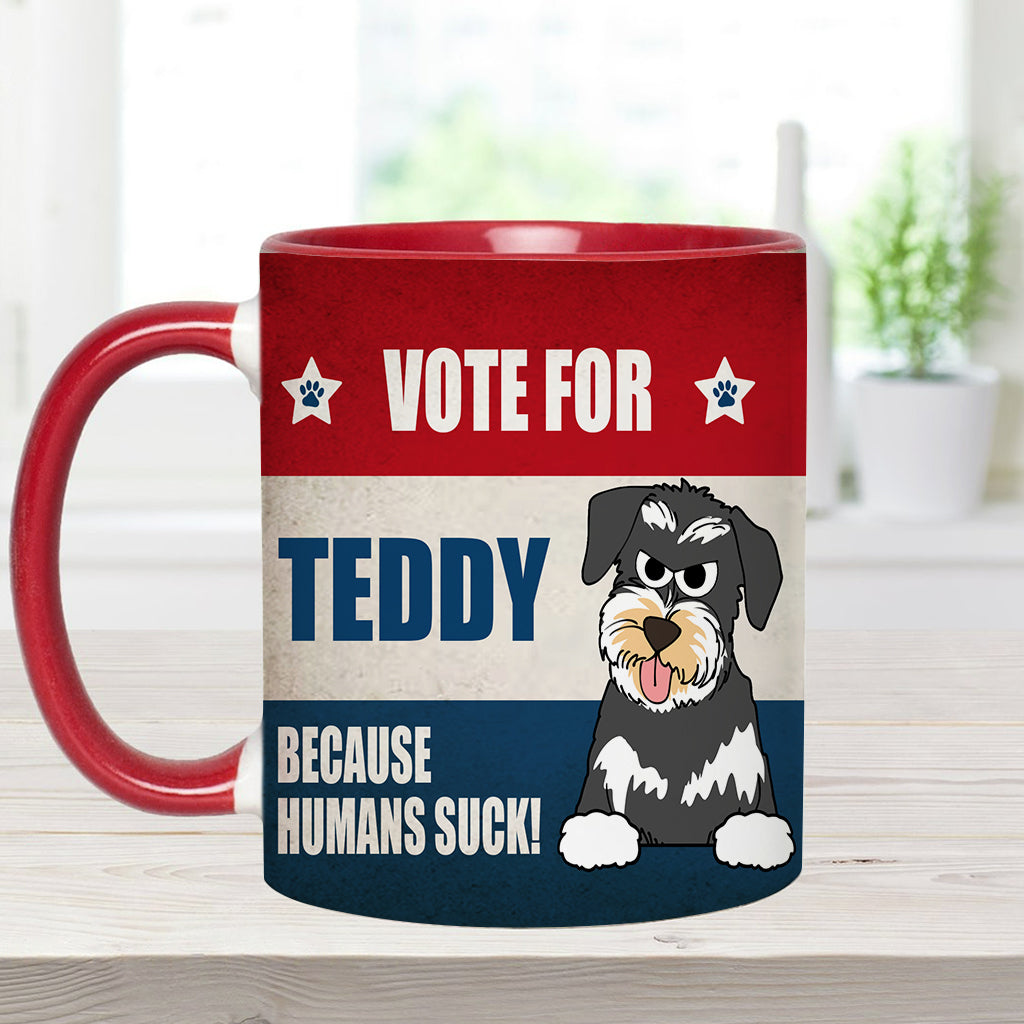 Vote For My Fur Baby - Personalized Dog Accent Mug