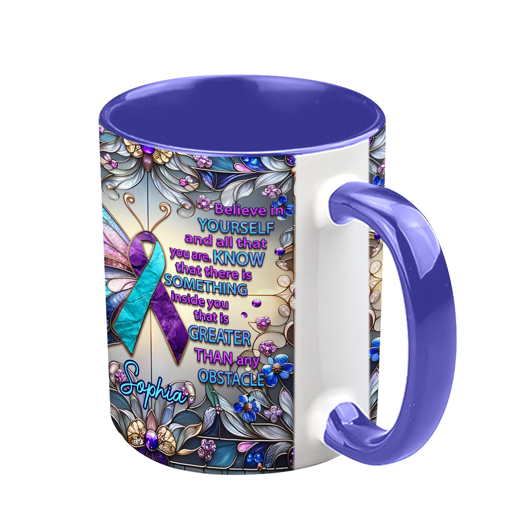 Crois en toi et en tout ce que tu es - Mug personnalisé de prévention du suicide