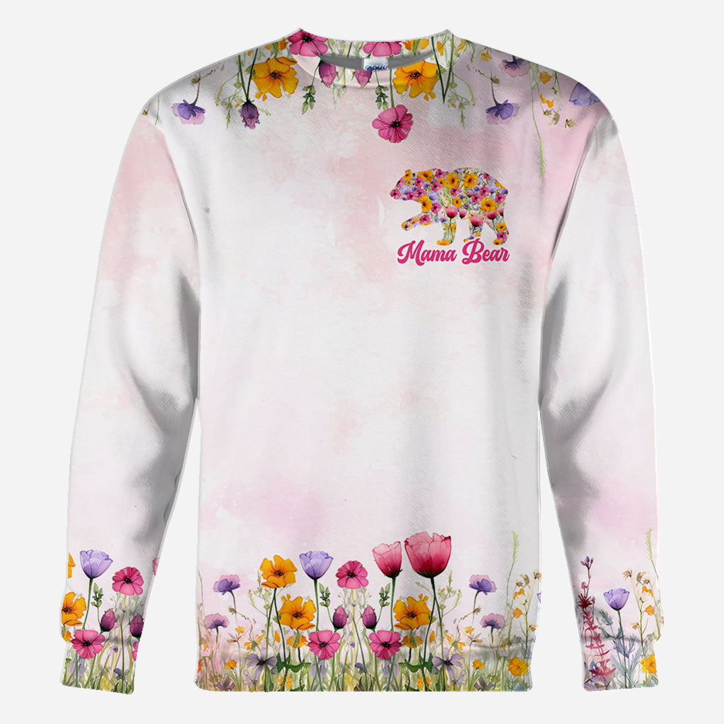 T-shirt personnalisé « Maman Ours » - T-shirt intégral pour maman