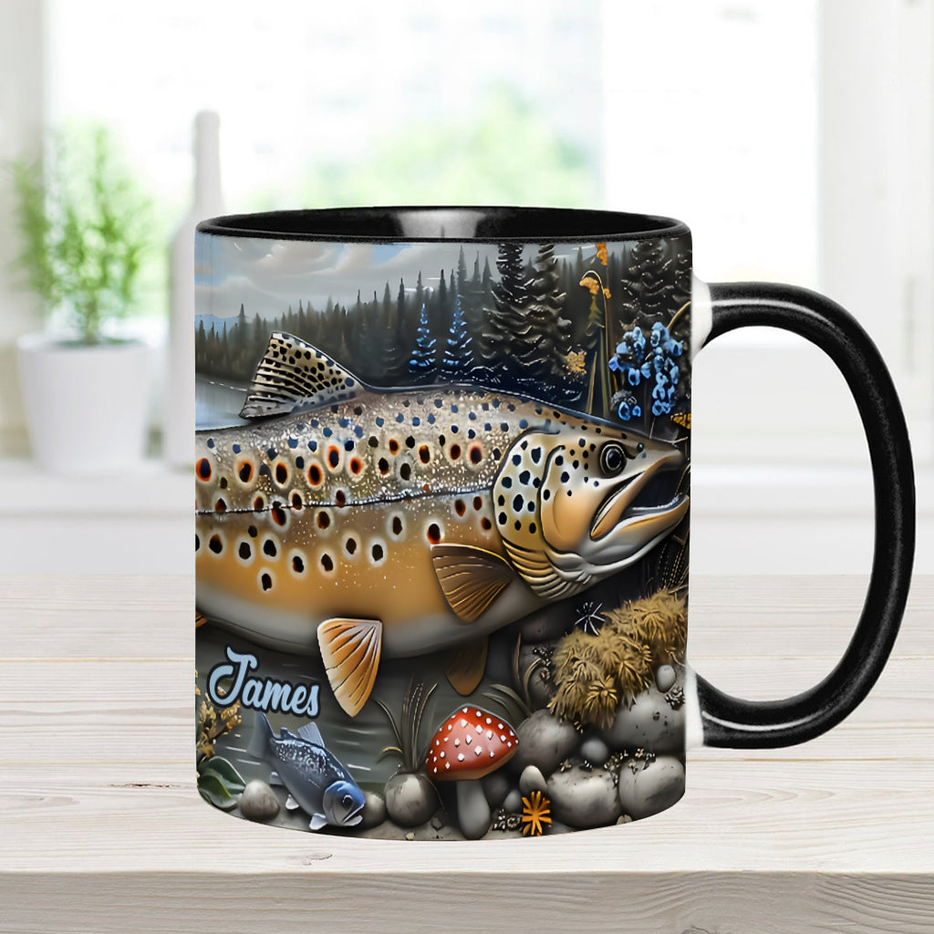Love Fishing - Personalized Fishing Accent Mug