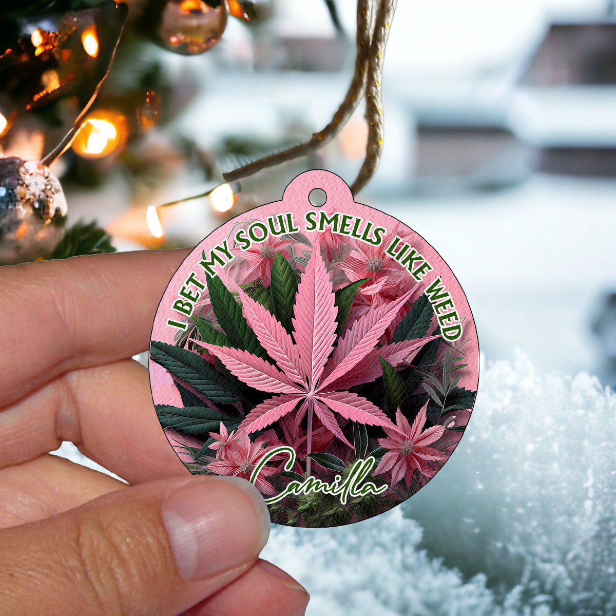 I Bet My Soul Smells Like 420 - Personalized Weed Circle Air Freshener