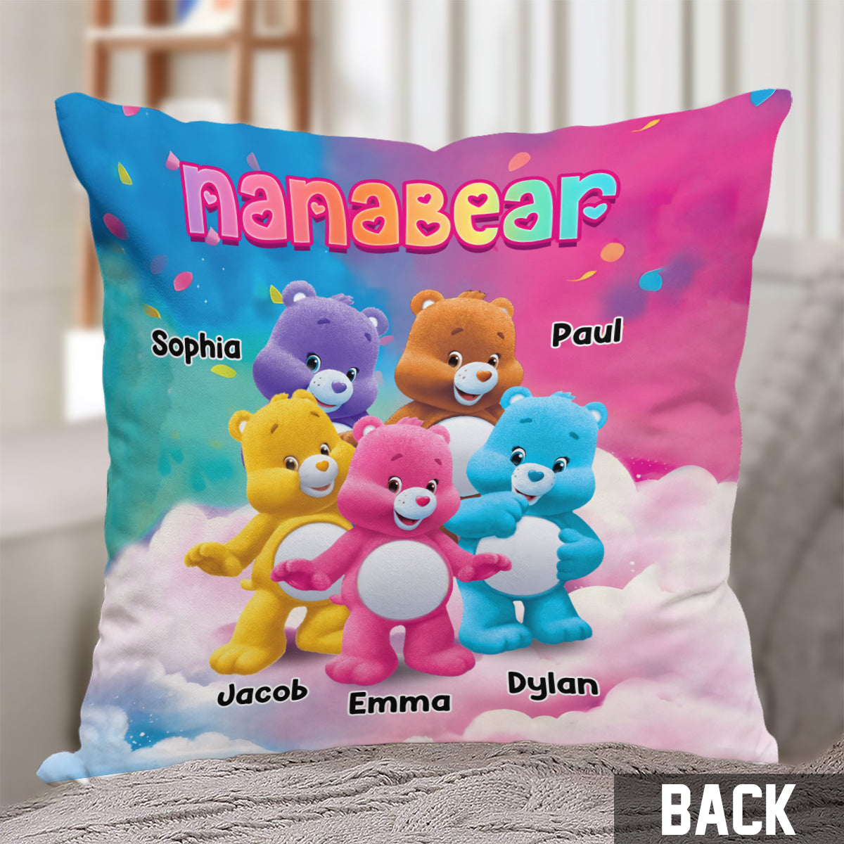 Coussin décoratif personnalisé Nanabear - Grand-mère