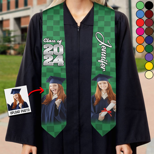 Photo Custom Graduation Stole Sash - Personalized Graduation Graduation Stole