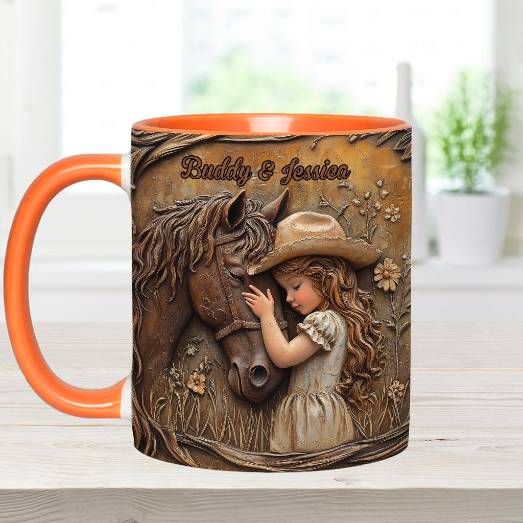 Mug personnalisé « Juste une fille qui aime les chevaux »