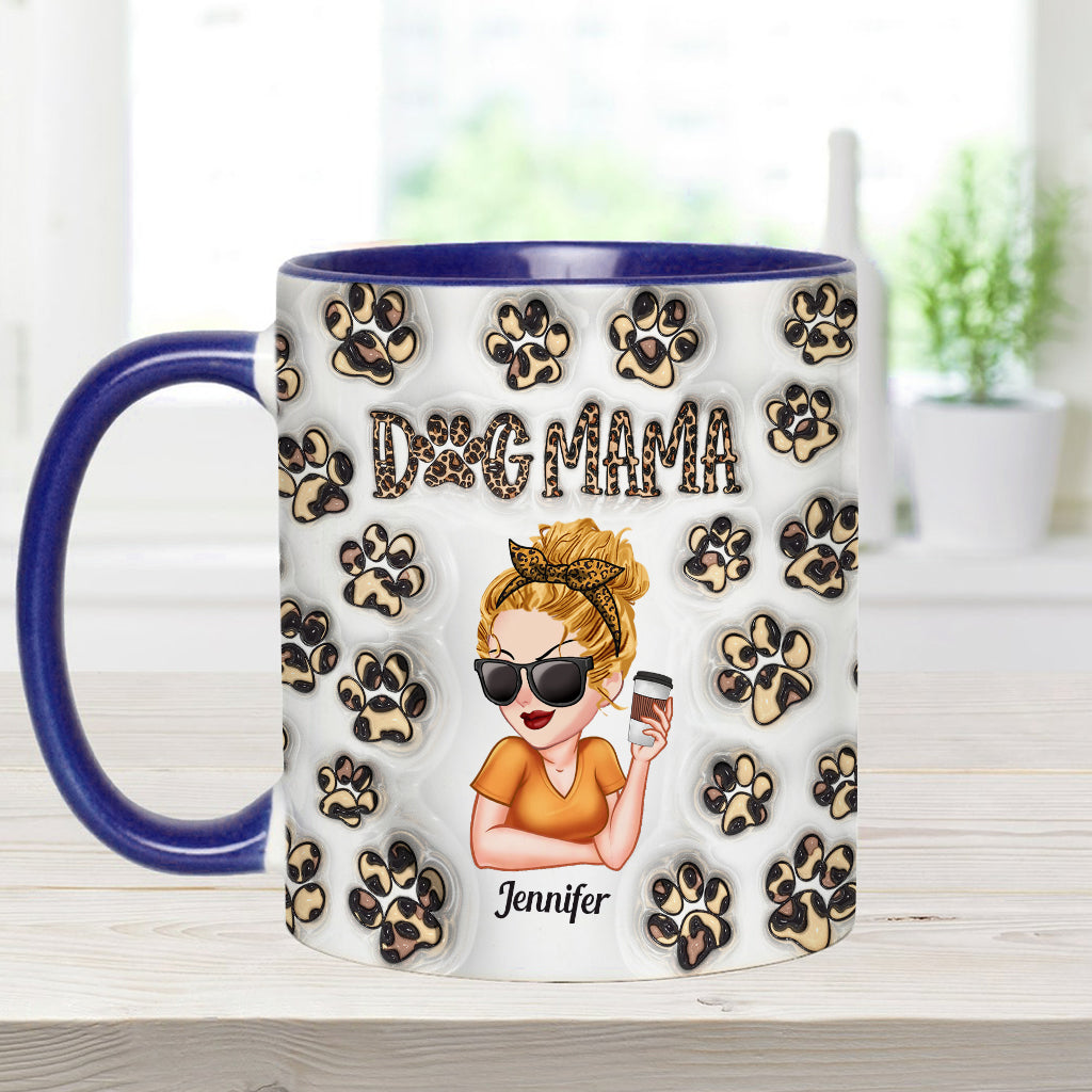 Mug personnalisé avec motif de bébé vache Highland style western et chien