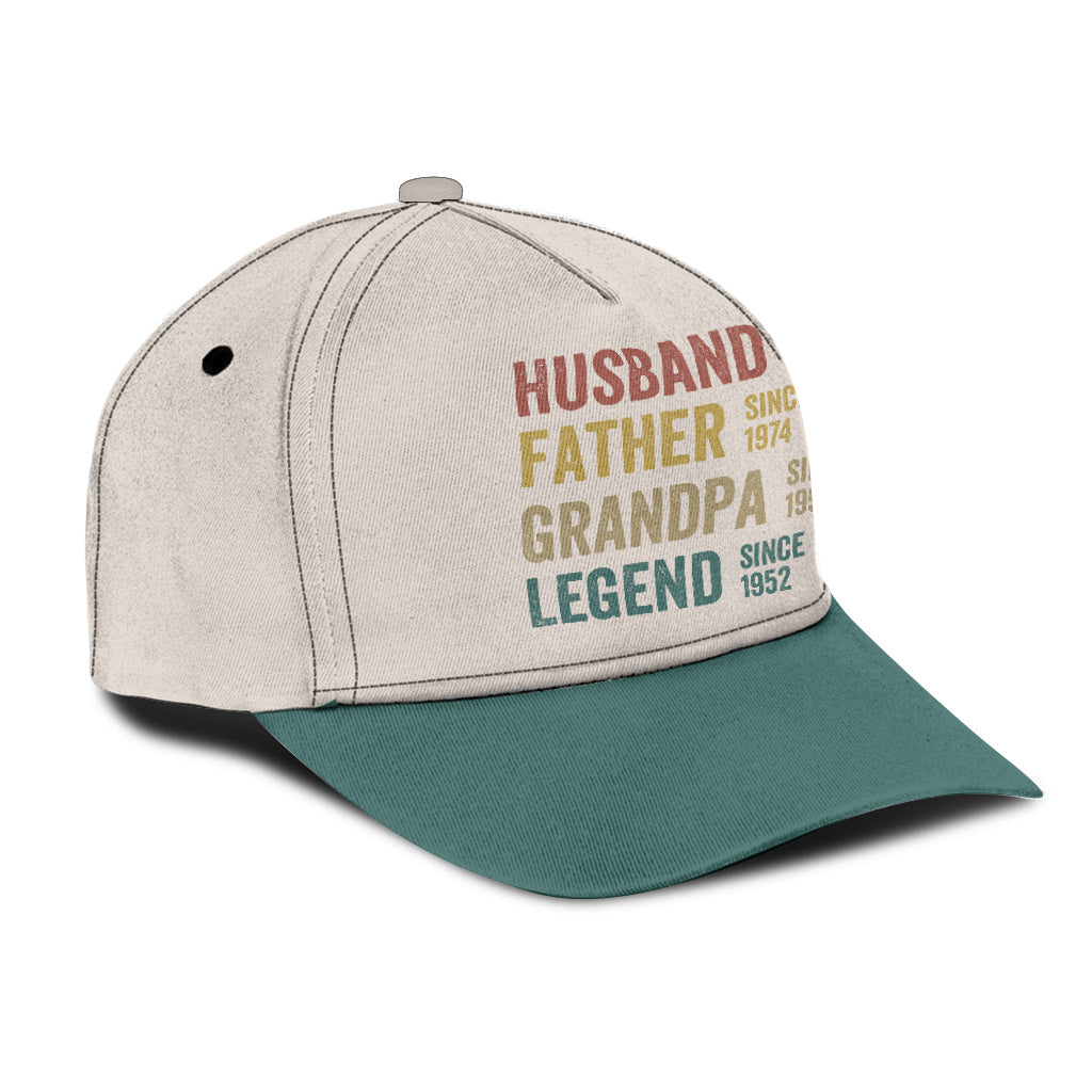 Légende Mari, Père, Grand-père - Casquette classique personnalisée pour grand-père
