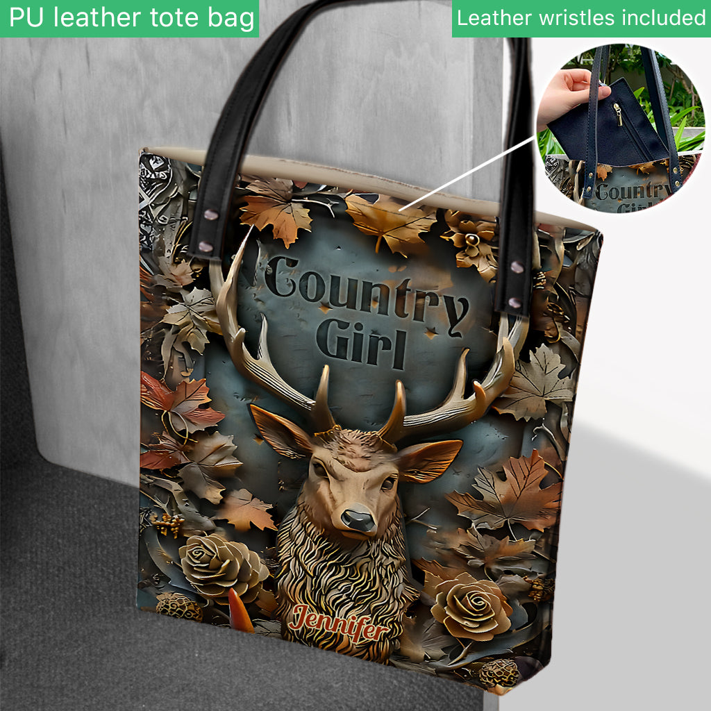 Country Girl - Personalized Hunting Tote Bag