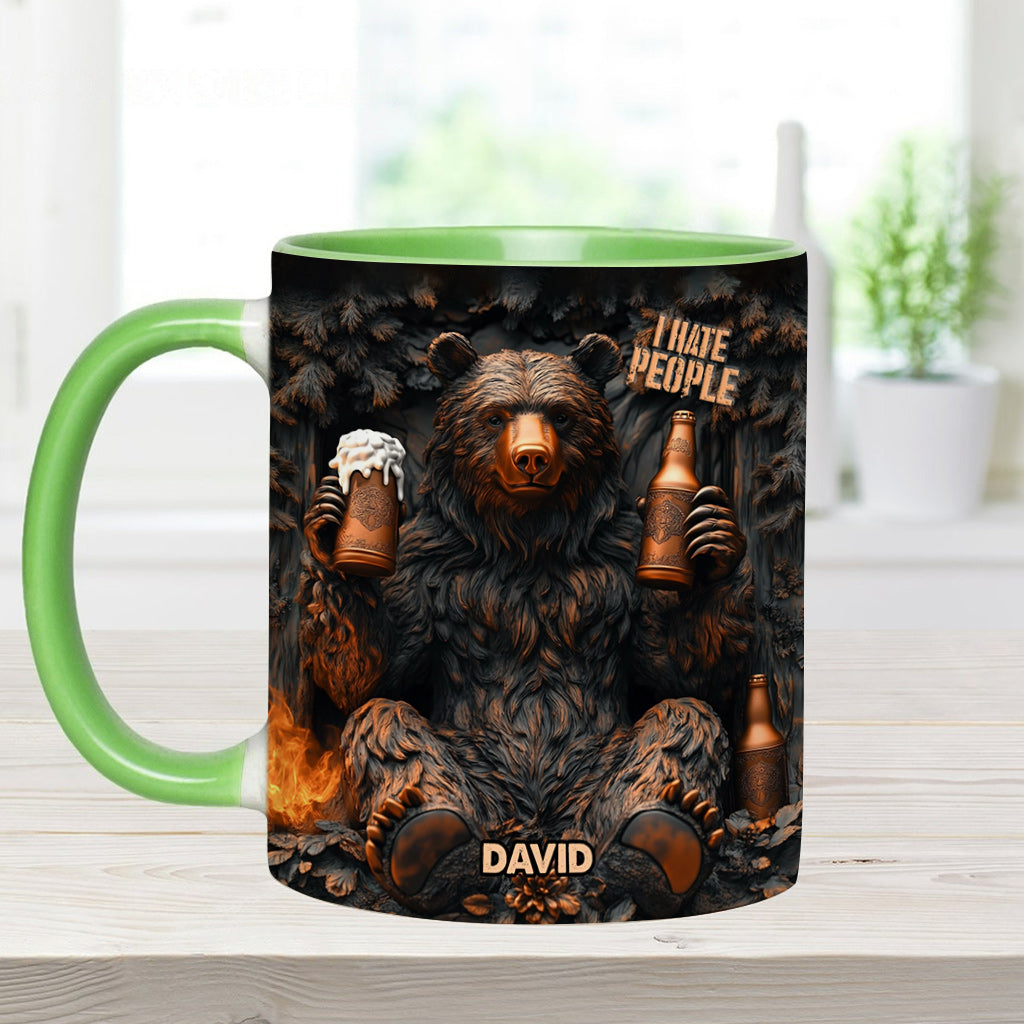 Je déteste les gens - Mug de camping personnalisé