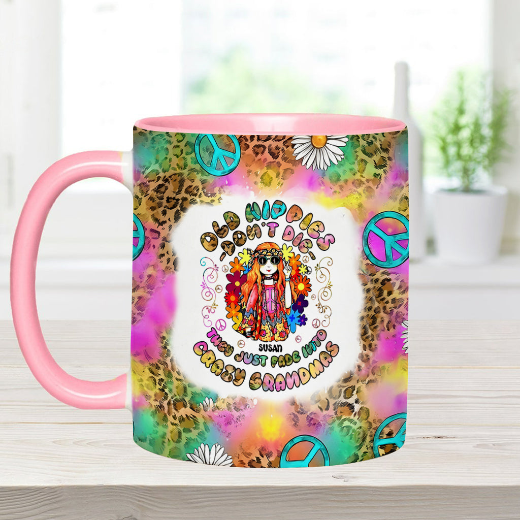 Les vieilles hippies ne meurent pas, elles se transforment en grand-mères folles - Mug personnalisé à l'esprit hippie