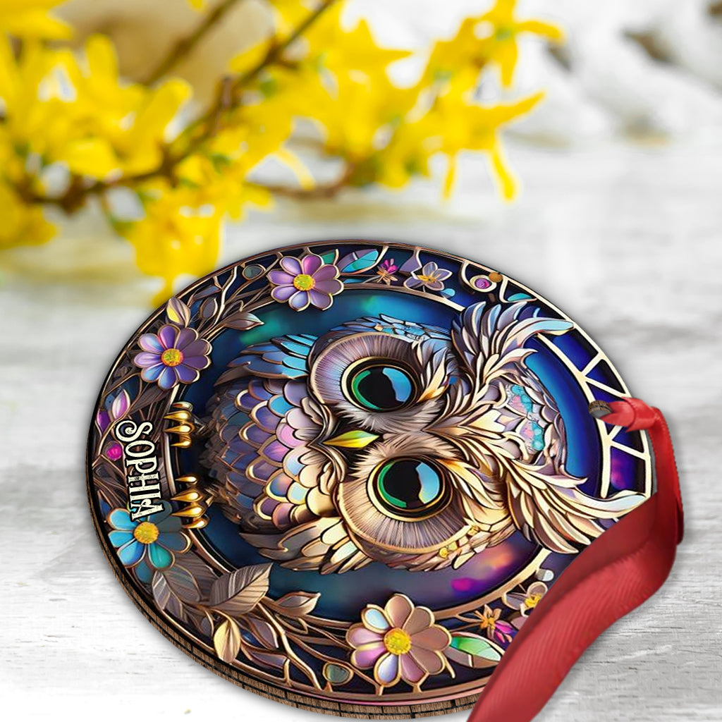 Colorful Owl - Personalized Owl Ornament