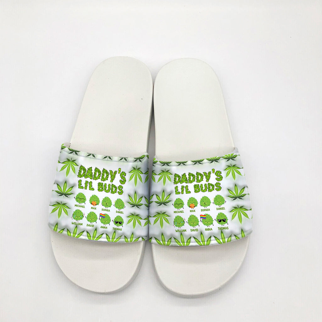 Daddy's Lil Buds Any Title - Personalized Weed Slide Sandals