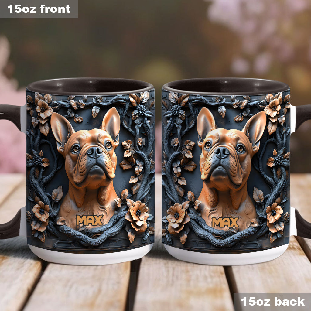 Lovely Frenchie - Personalized Dog Accent Mug