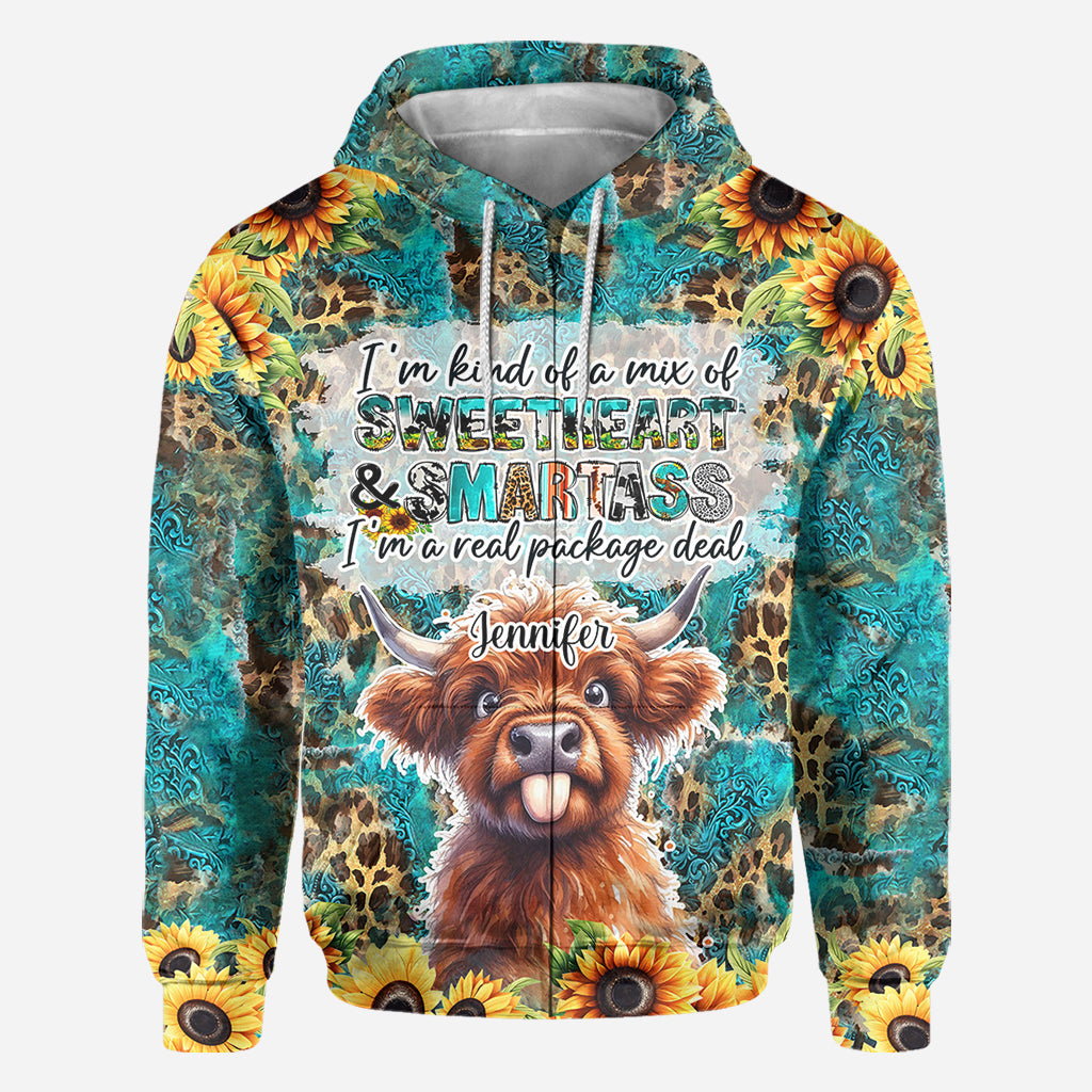 Vache des Highlands impertinente - Chemise personnalisée intégrale