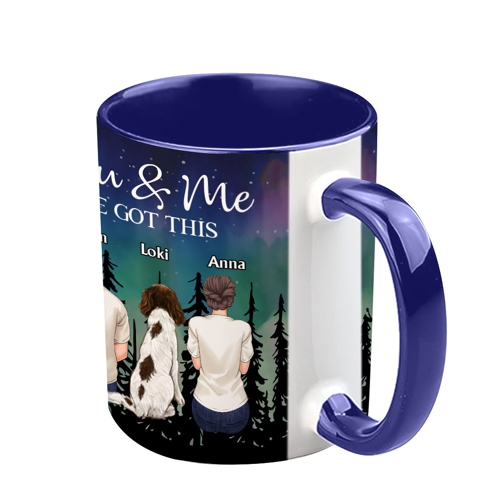 Mug personnalisé pour couples : Toi, moi et les chiens