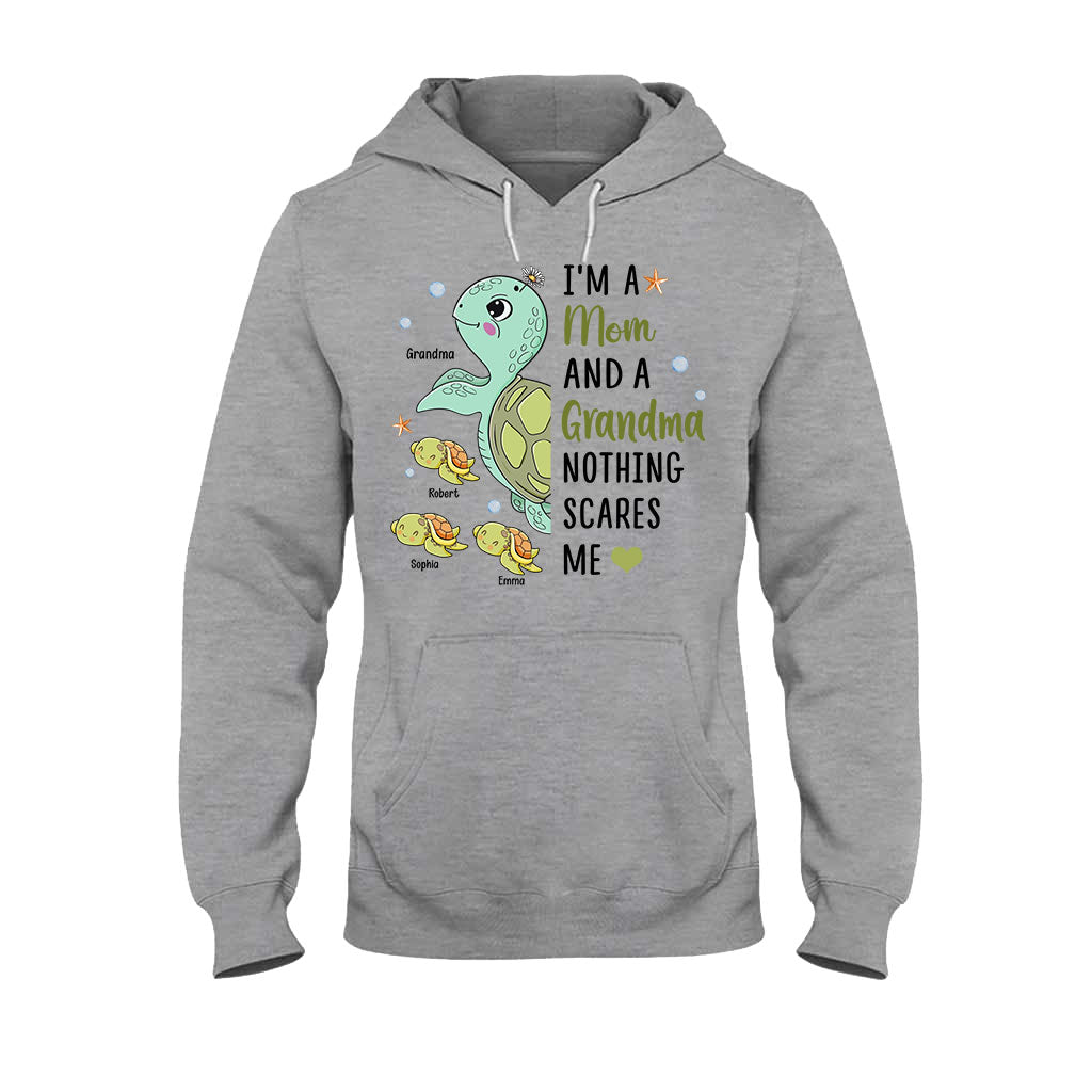 Rien ne me fait peur, mamie (version tortue) - T-shirt et sweat à capuche personnalisés pour mamie