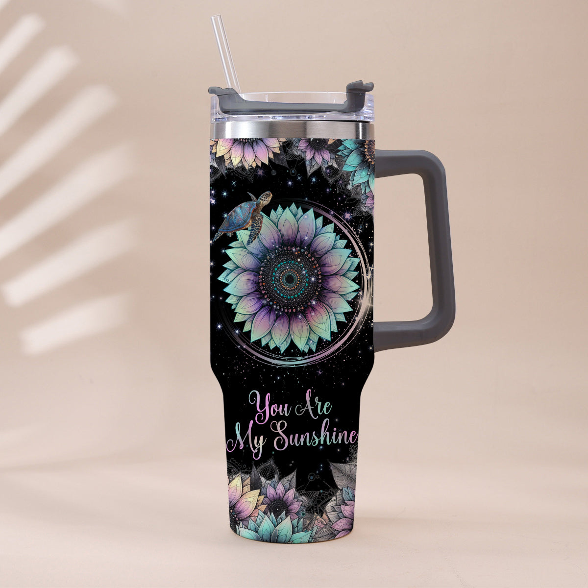 Tu es mon rayon de soleil - Gobelet personnalisé tortue avec anse