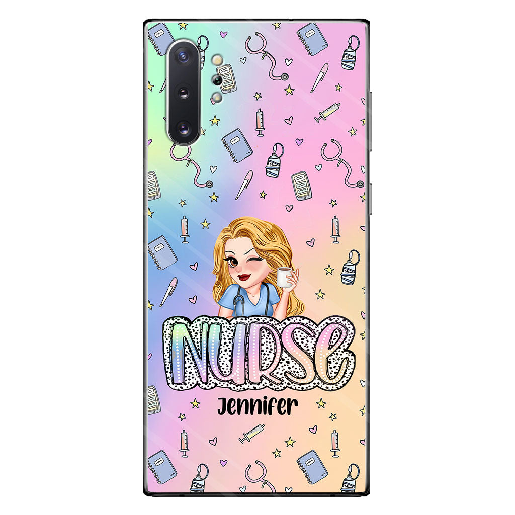 Vie d'infirmière - Étui de téléphone transparent personnalisé pour infirmière