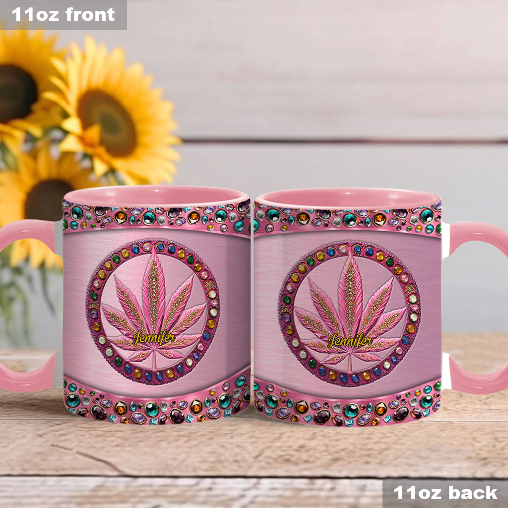 Mug personnalisé « Stoner Chick » avec motif cannabis