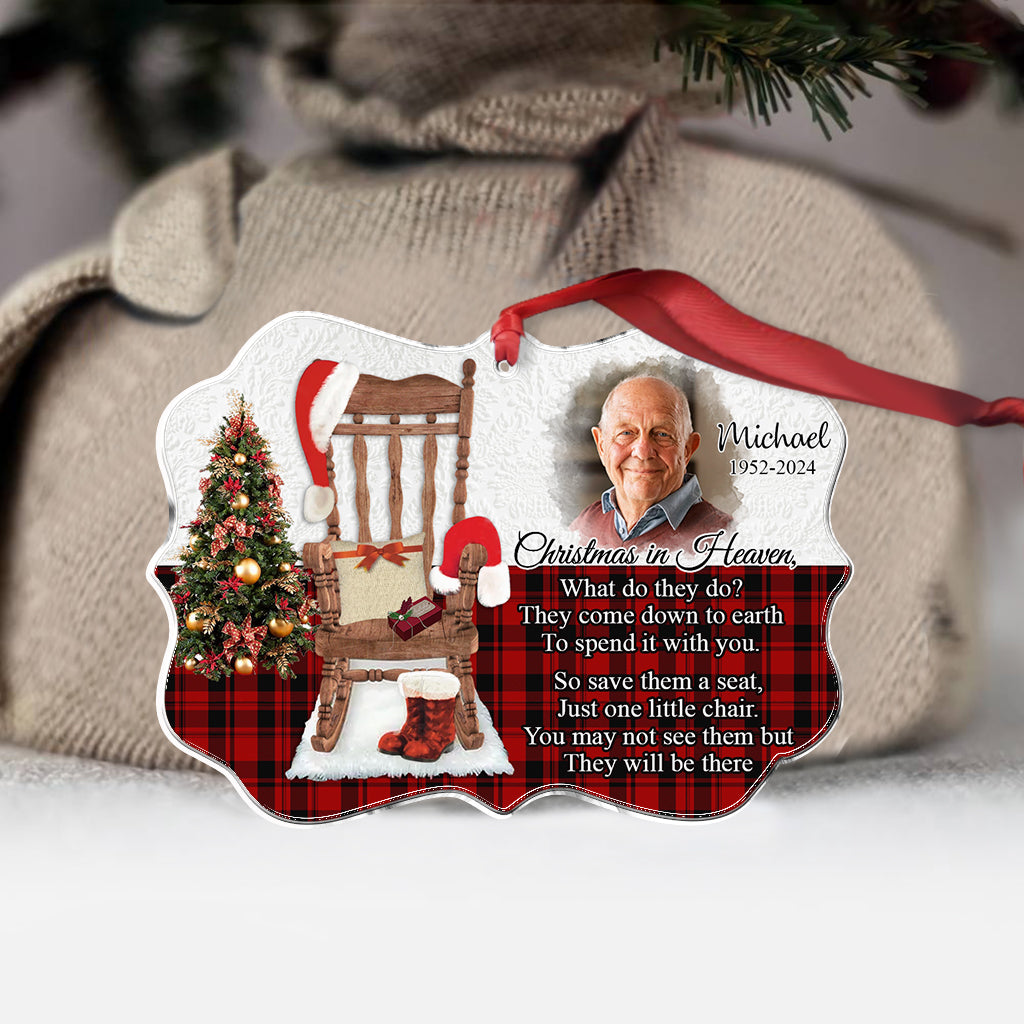 Christmas In Heaven - Personalized Memorial Custom Shaped Ornament