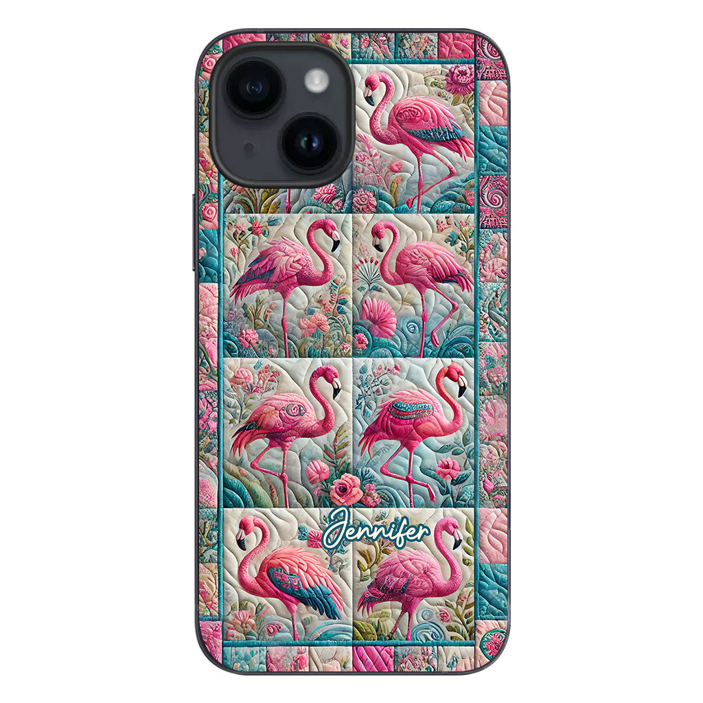 Coque de téléphone flamant rose vintage personnalisée