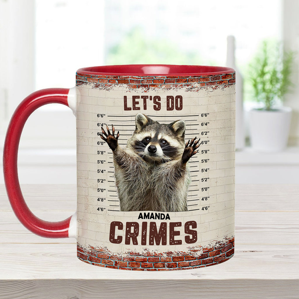 Faisons du crime ! – Mug personnalisé avec motif raton laveur