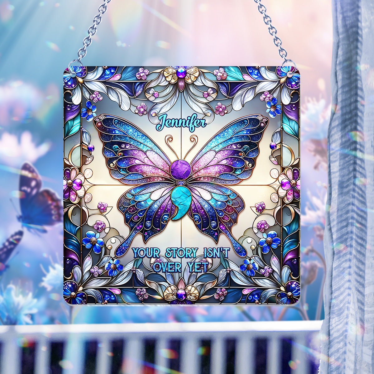 Votre histoire n'est pas encore terminée - Attrape-soleil personnalisé à suspendre à la fenêtre pour la prévention du suicide 