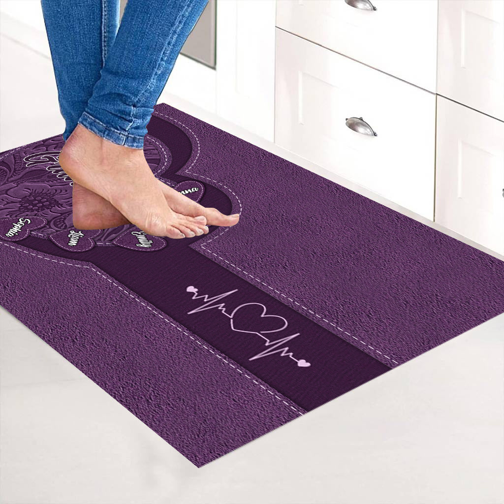 Cœurs de grand-mère - Paillasson personnalisé pour grand-mère