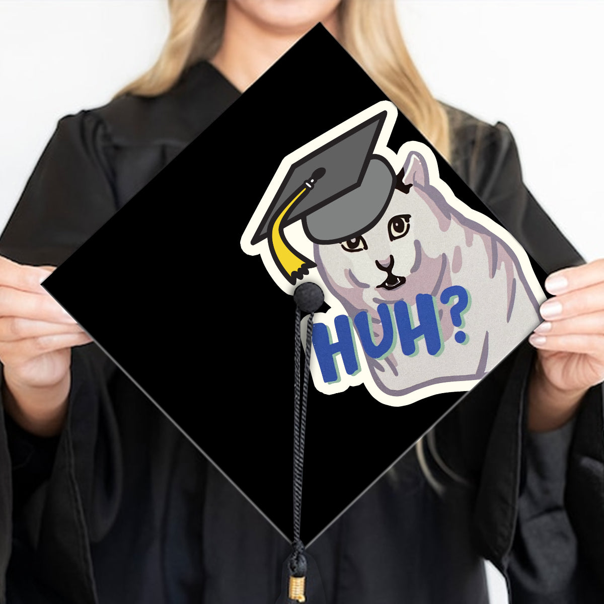 Huh Senior Graduation Meme - Graduation Cap Topper