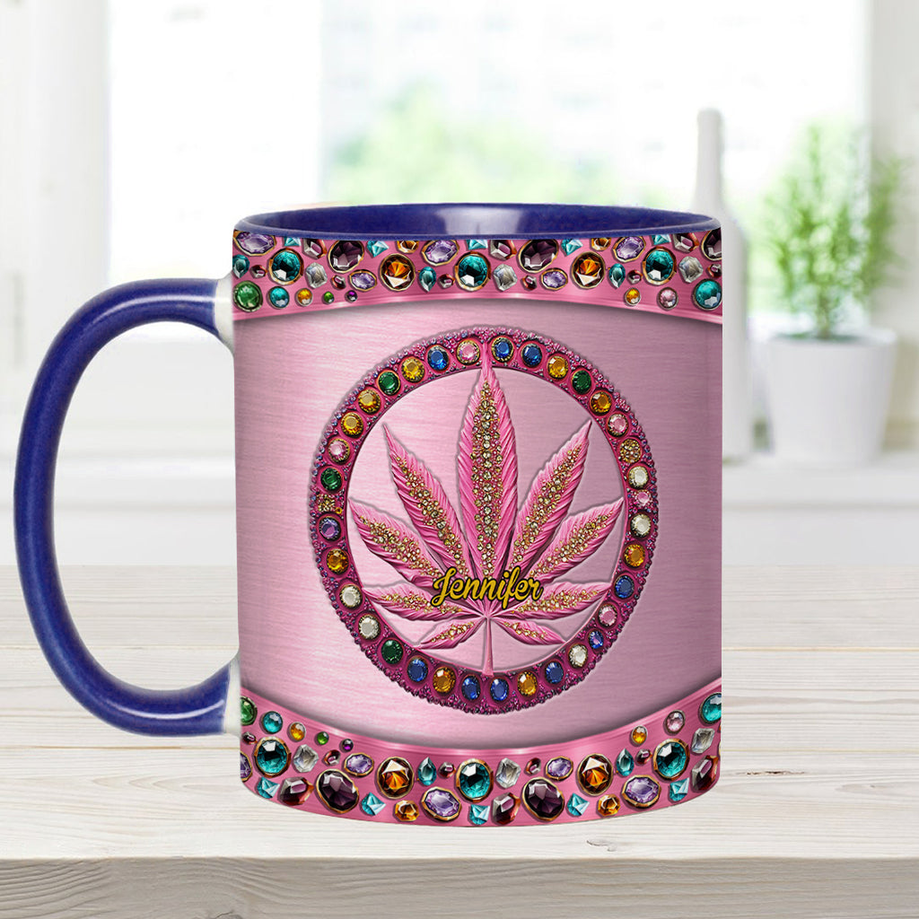 Mug personnalisé « Stoner Chick » avec motif cannabis