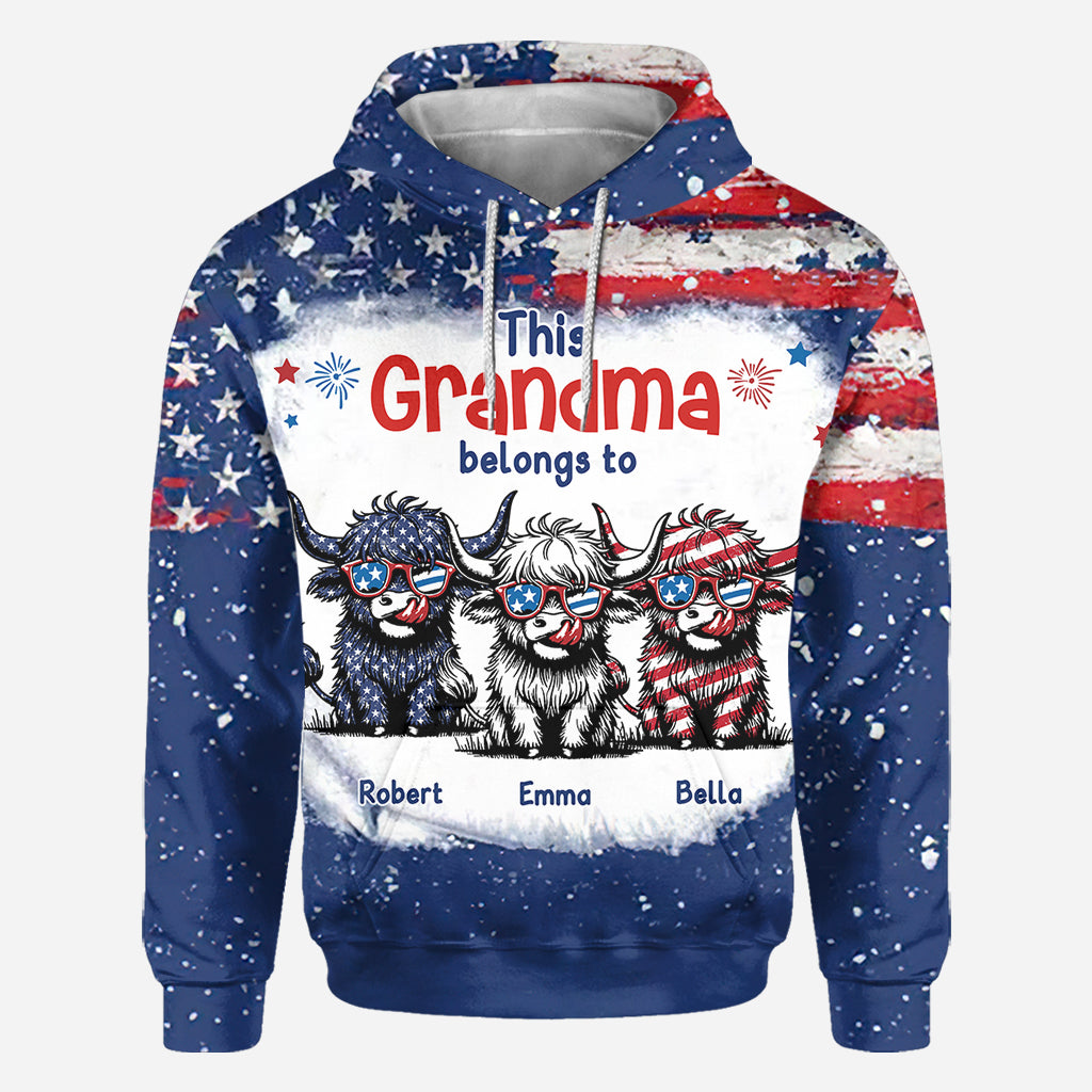 Cette grand-mère appartient à ces adorables petits bouts de chou - T-shirt personnalisé intégral