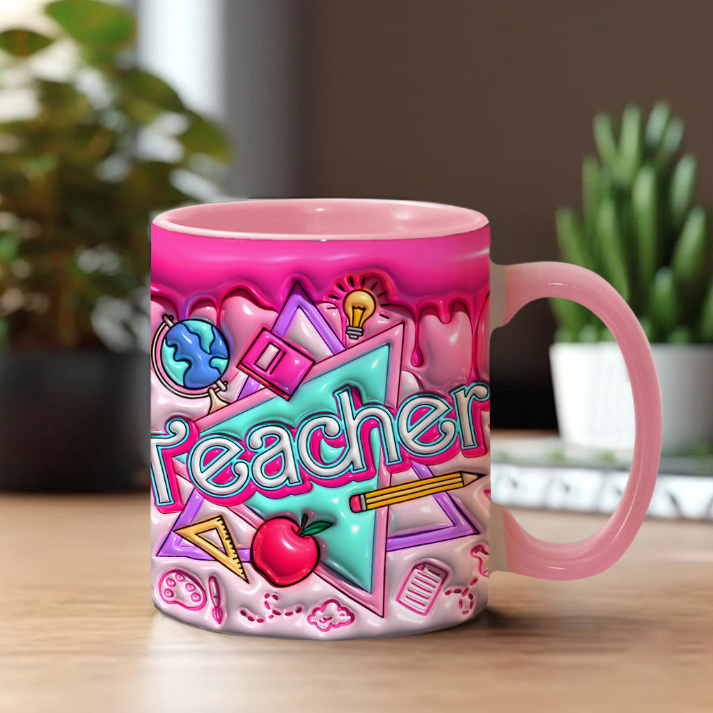 Mug rose gonflable personnalisé pour enseignant
